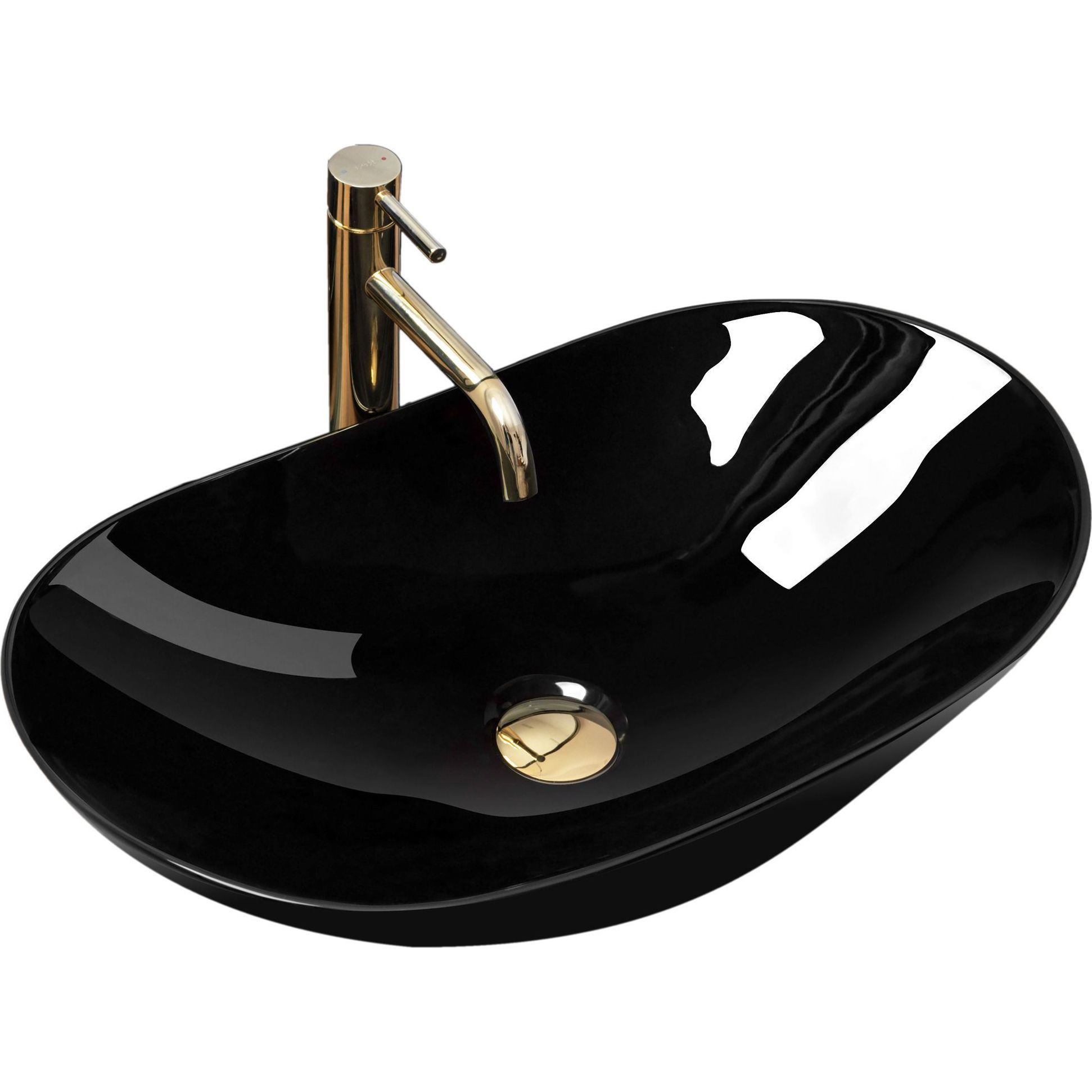 Умывальник Rea Royal Black 62.5x35.5, REA-U0445