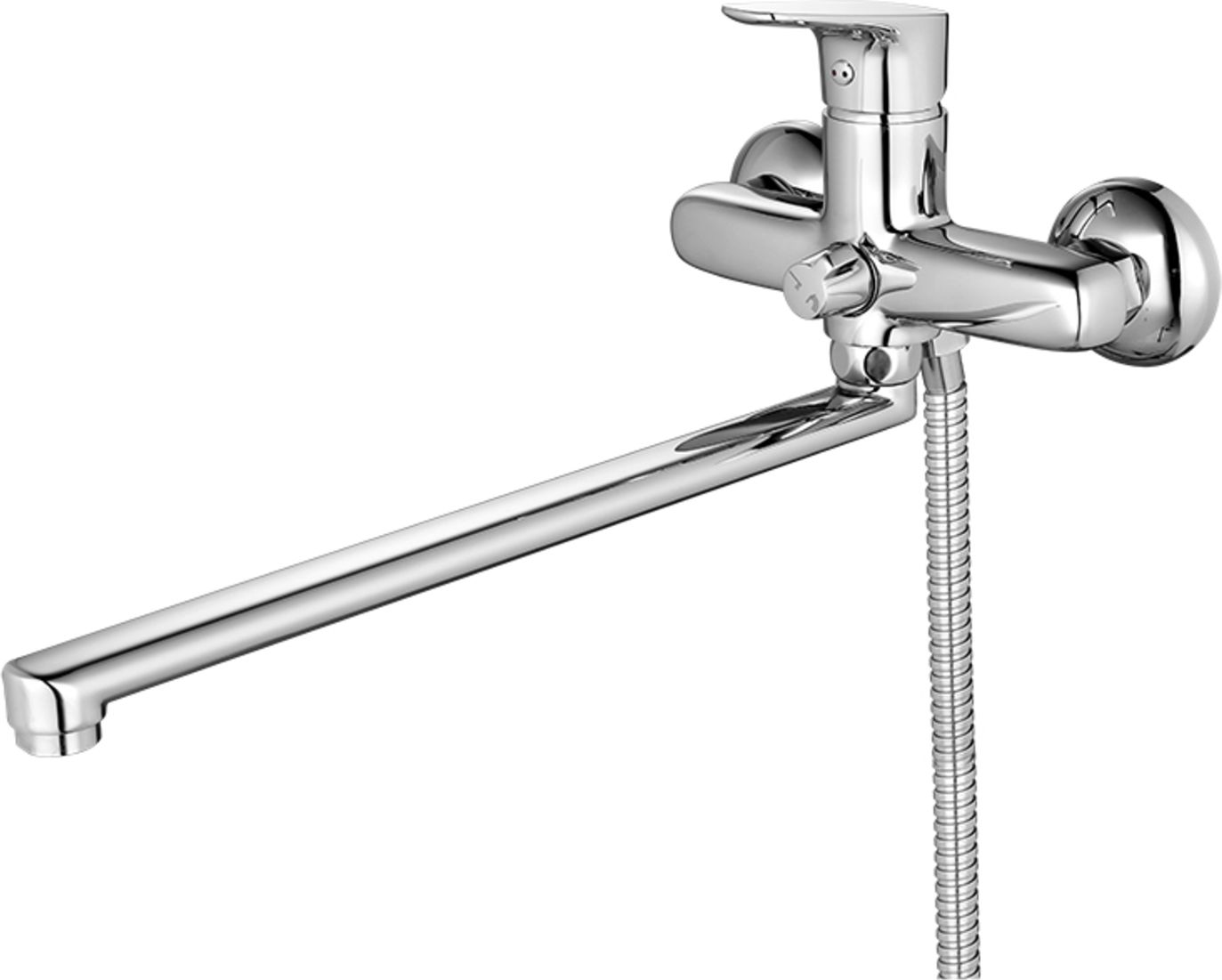 Смеситель для ванны с длинным изливом с керамическим дивертором, Iddis Zodiac, ZODSBL2i10