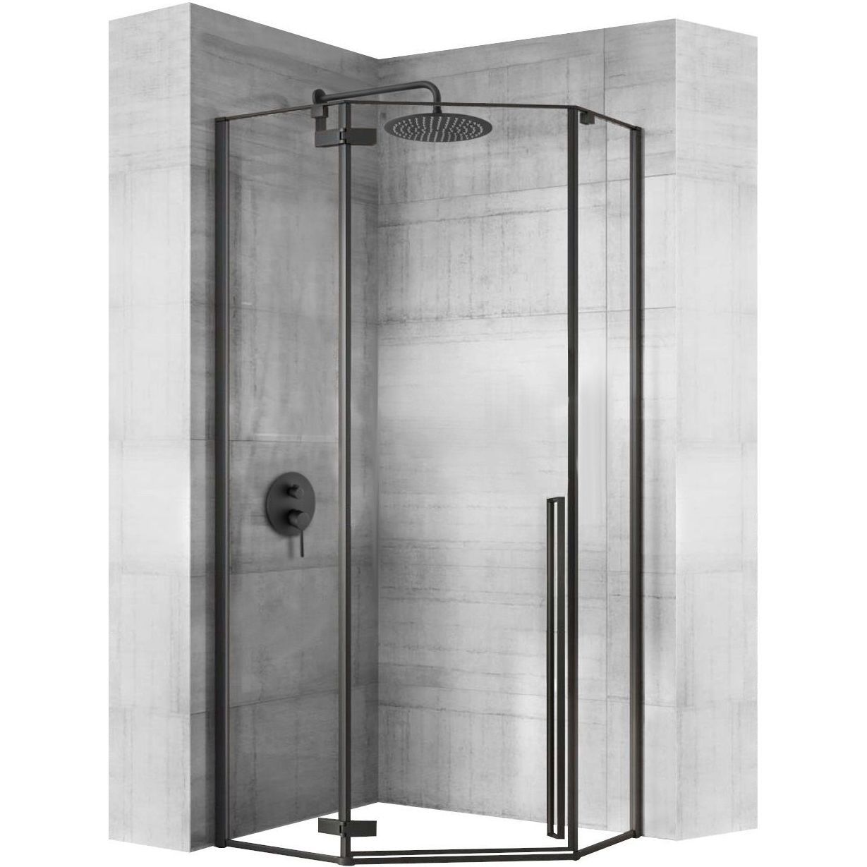 Душевой уголок Rea Diamond Black L/R