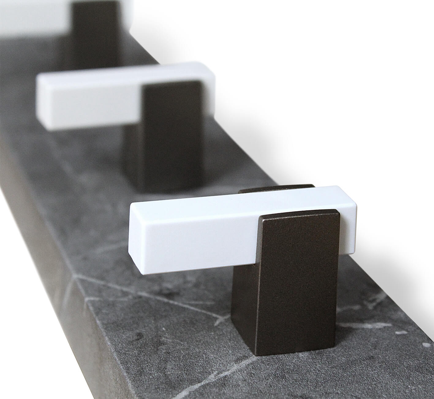 Вешалка Sheffilton SHT-WH32-4 мрамор темный/графит/белый, 208973