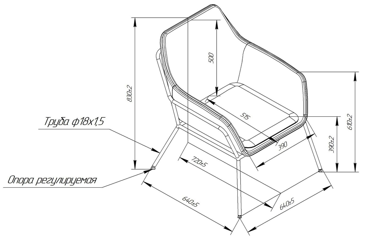Кресло Sheffilton SHT-AMS2 серый дым/черный муар, 205125