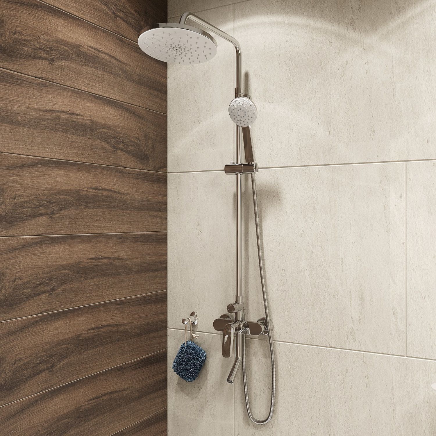 Смеситель для ванны с верхним душем, Iddis Male, MALSB3Fi06