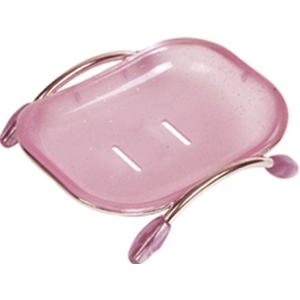 Мыльница настольная розовая Ledeme L332