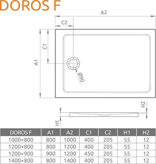 Душевой поддон Radaway Doros F