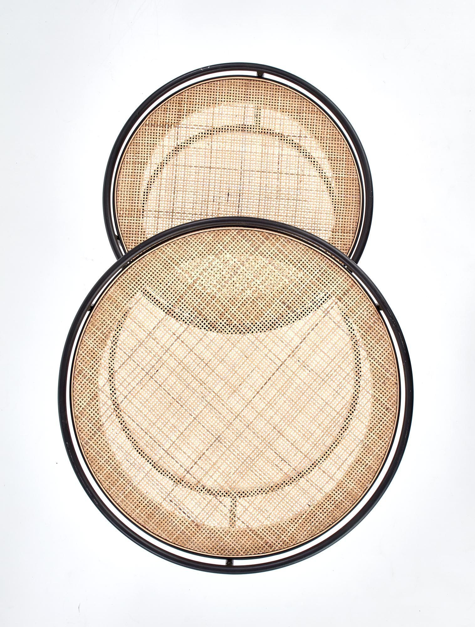 Комплект Halmar Manado (2 стола журнальных) натуральный/черный, V-CH-MANADO-LAW