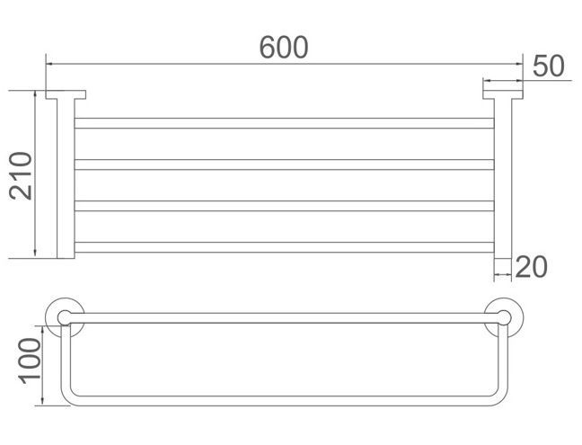 Полка откидная (черный) Ledeme L71724B