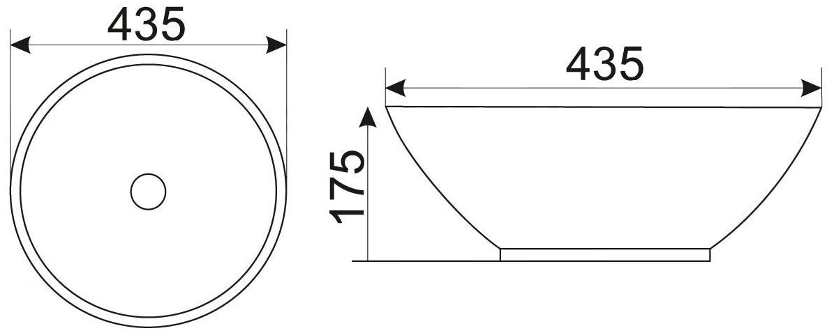 Раковина для ванной Ceramalux 43x43, 9003А