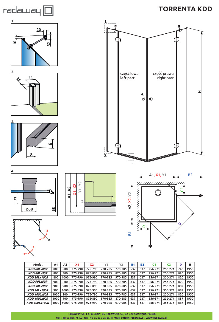 Душевая кабина Radaway Torrenta KDD