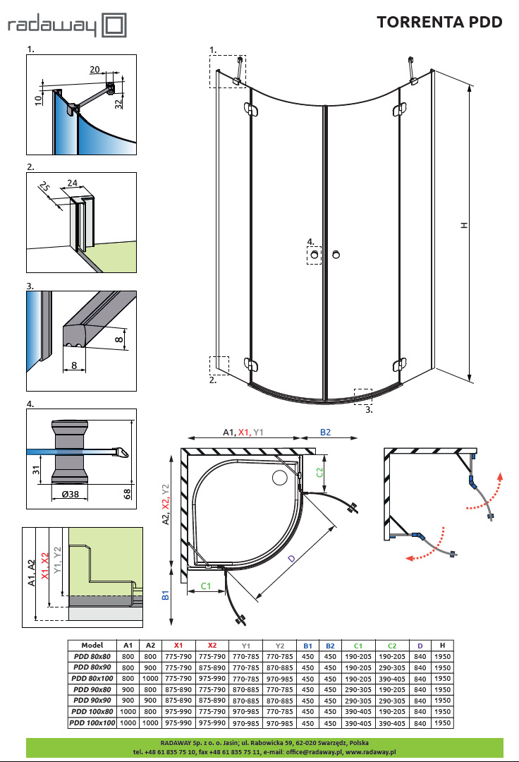 Душевая кабина Radaway Torrenta PDD E
