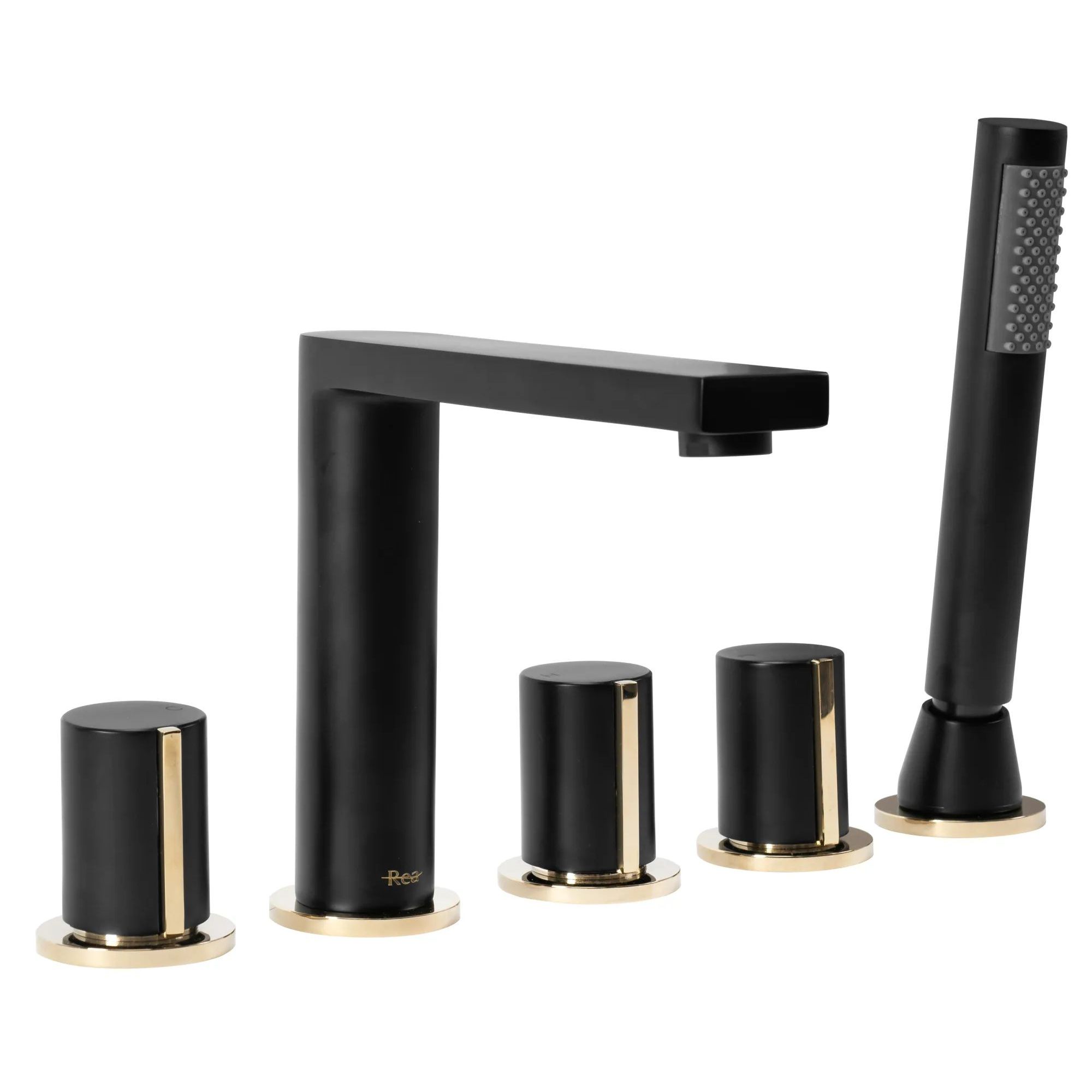 Смеситель на борт ванны Rea Icon Black, REA-B3622