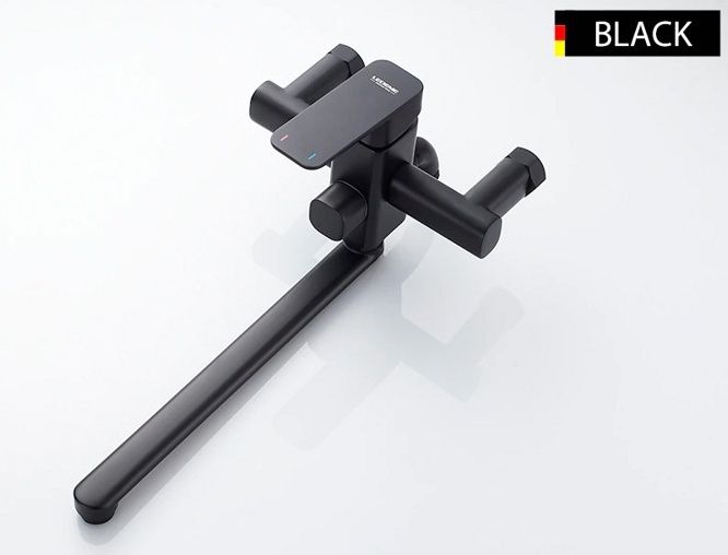 Смеситель для ванны черный Ledeme L2233B