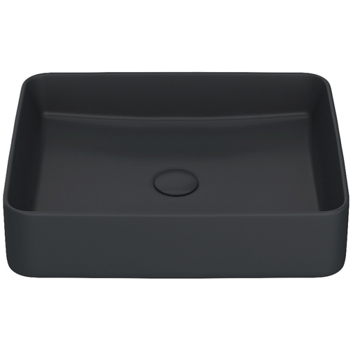 Умывальник накладной, черный матовый, Iddis Slide 47x36, SLIBM02i27