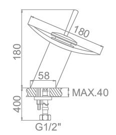 Смеситель для умывальника водопад Ledeme L-308597