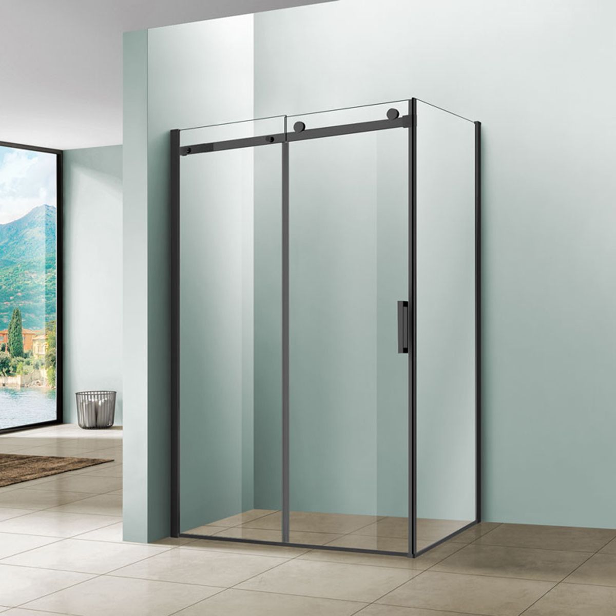 Душевой уголок Vincea Como 120x90, VSR-1C9012CLB