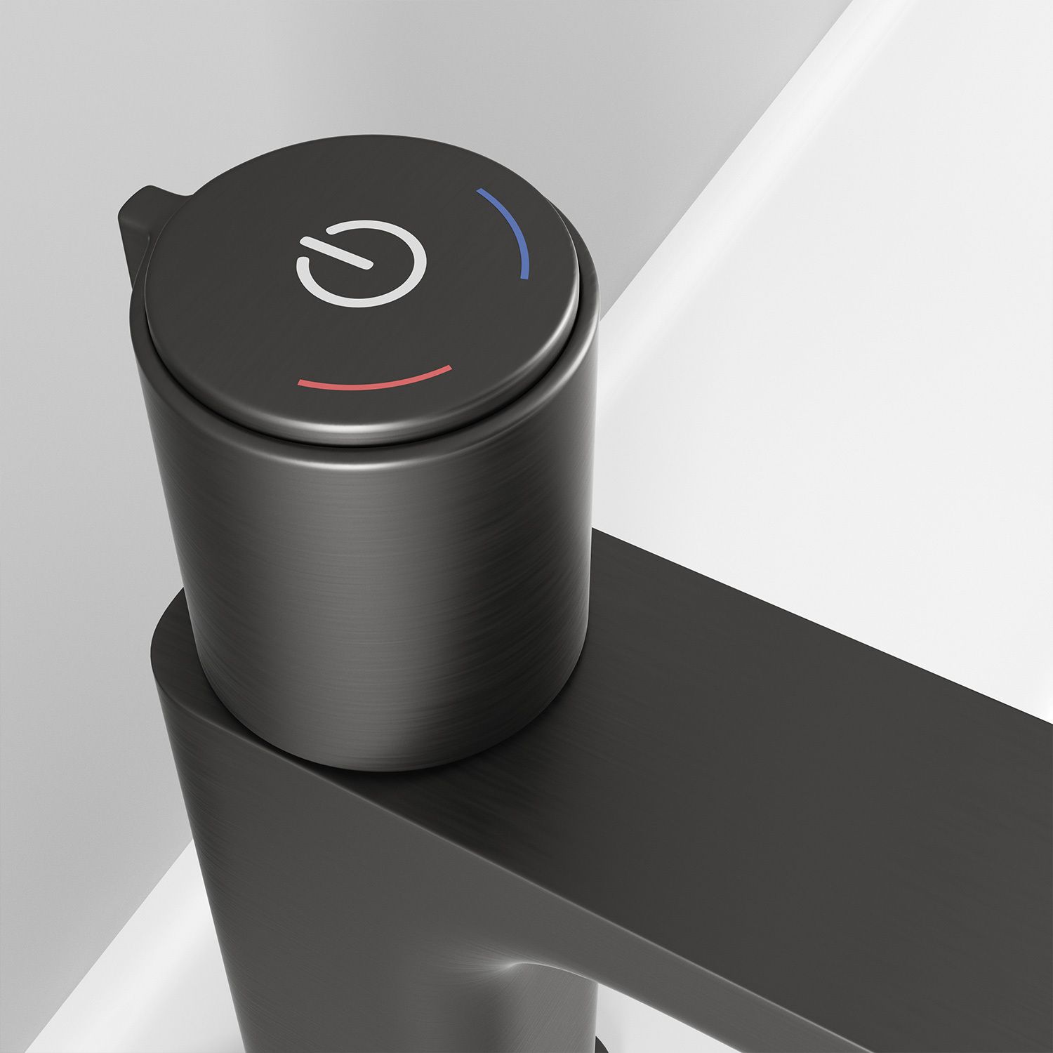 Смеситель для умывальника с управлением Push Control, графит, Iddis Slide, SLIGMBTi01