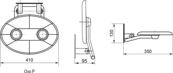 Сиденье для душа Ravak OVO-P Orange, B8F0000005