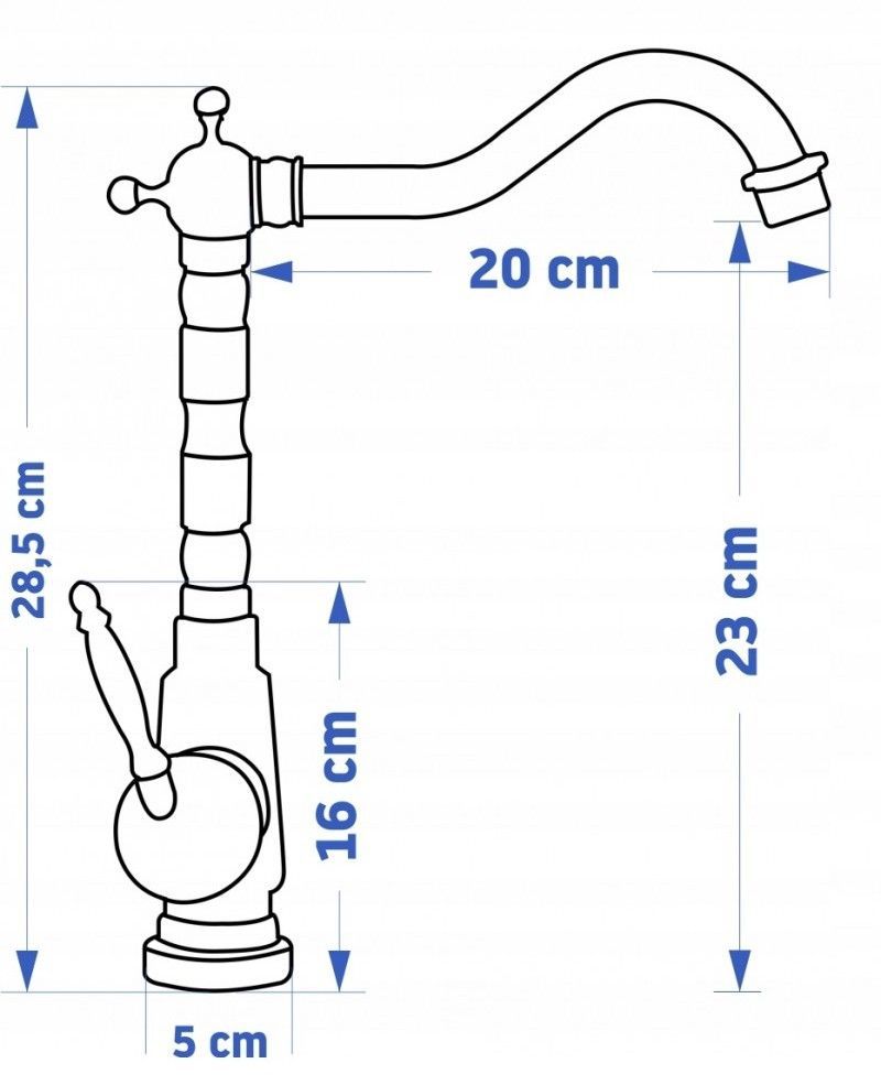 Смеситель для кухни Rea Bona Old Back, REA-B0183