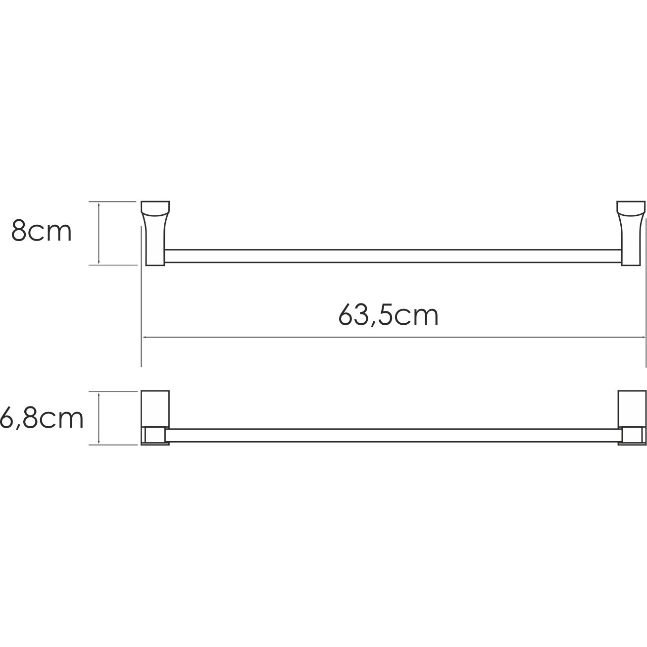 Штанга для полотенец WasserKRAFT Leine, K-5030