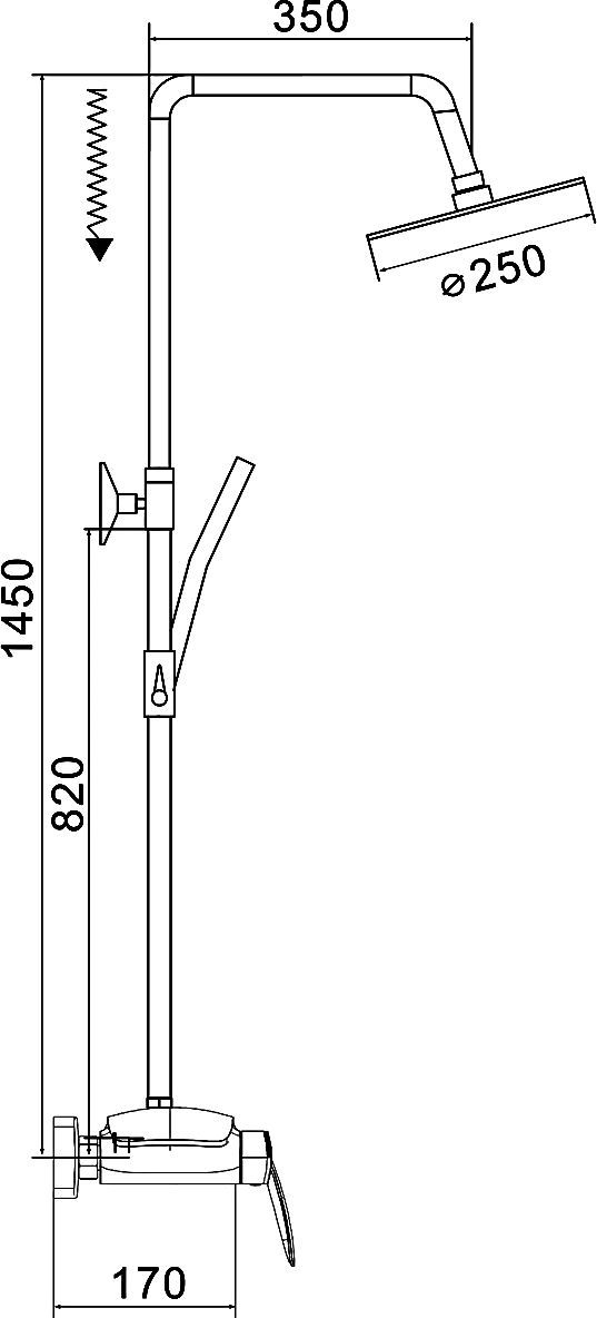 Душевая система Rose, R1136