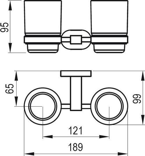 Держатель с двумя стаканами Ravak Chrome CR 220.00, X07P189