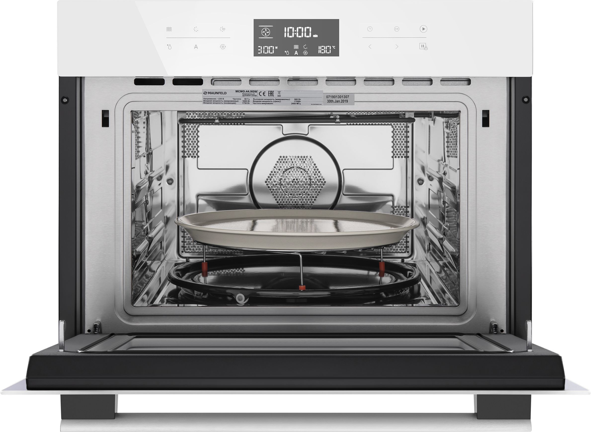 Шкаф духовой электрический с функцией СВЧ Maunfeld, MCMO.44.9GW