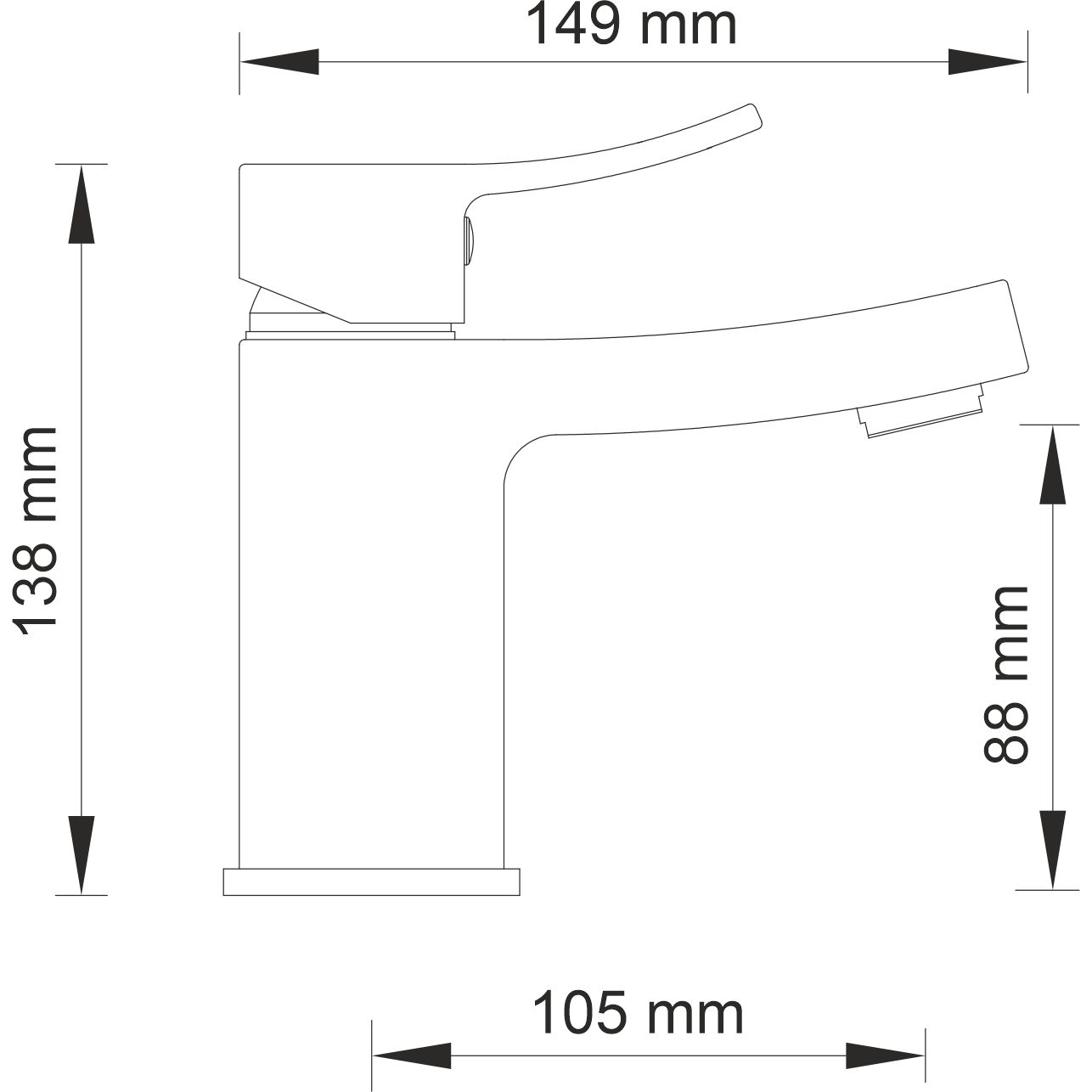 Смеситель для умывальника WasserKRAFT Exter, 1603