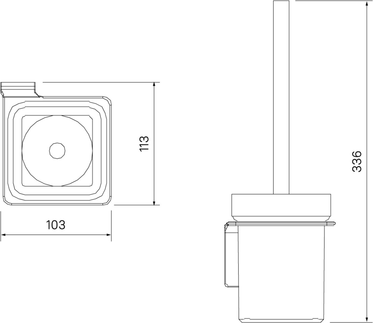 Ерш, матовое стекло, сплав металлов, черный, Iddis Slide, SLIBSG0i47