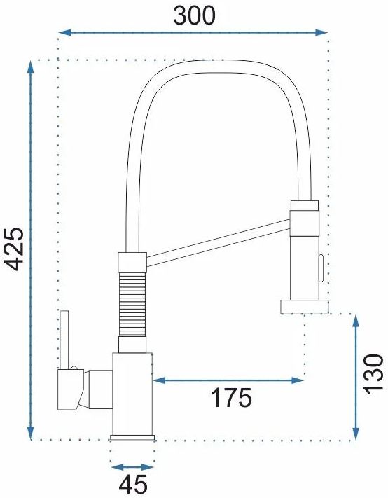Смеситель для кухни Rea Spring Chrome, REA-B9145