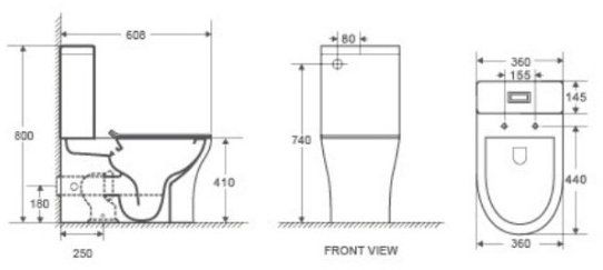 Унитаз-компакт WeltWasser TELBACH 001 GL-WT