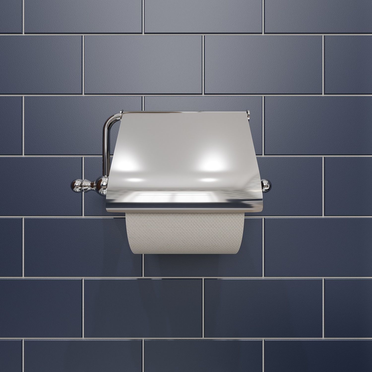 Держатель для туалетной бумаги с крышкой, сплав металлов, Iddis Retro, RETSSC0i43