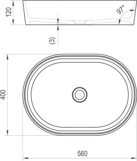 Умывальник Ravak Moon 2, XJN01300002