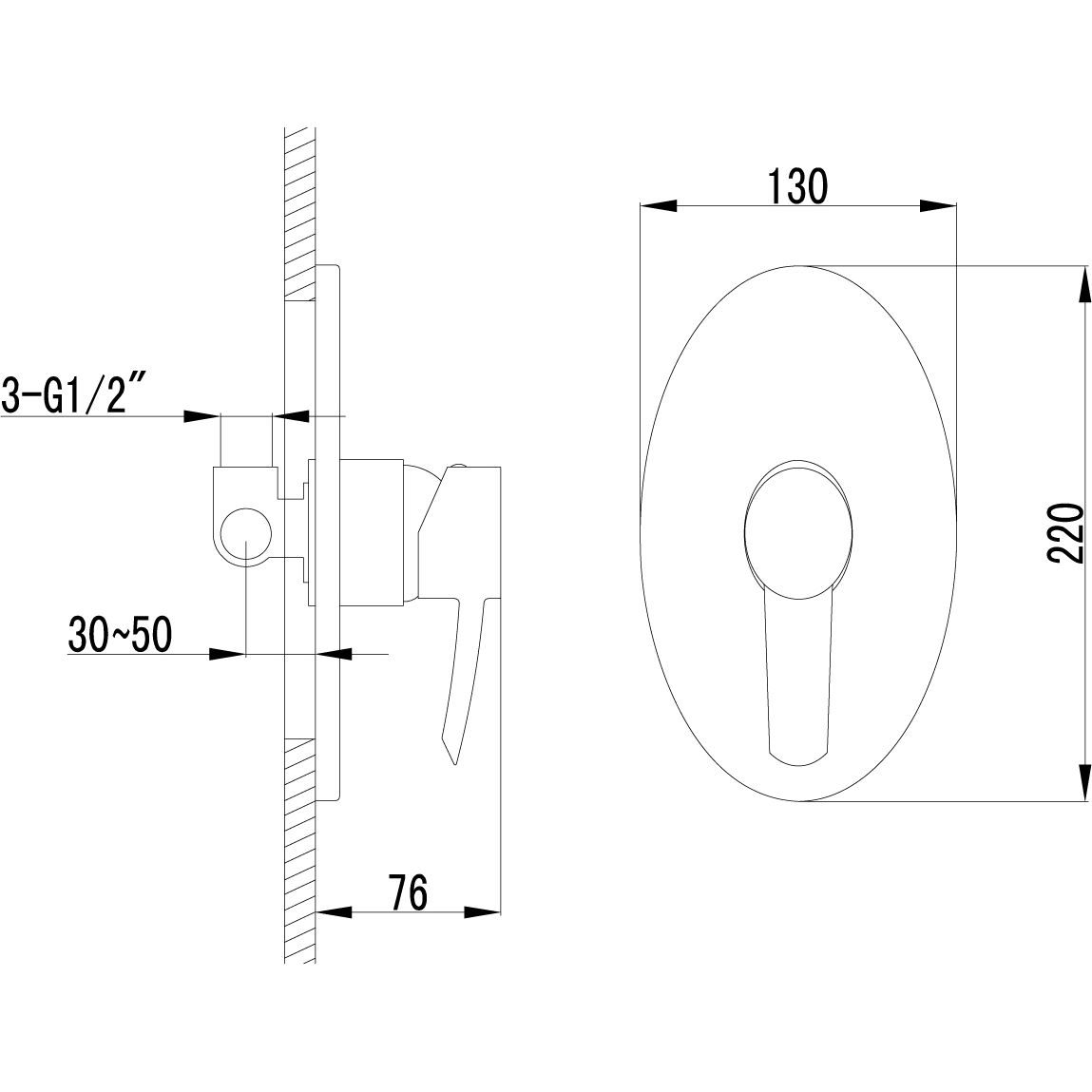 Смеситель с гигиеническим душем встраиваемый Lemark Atlantiss, LM3219C