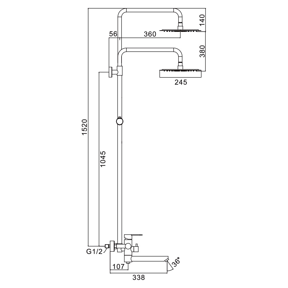Душевая система Frap F24801-6
