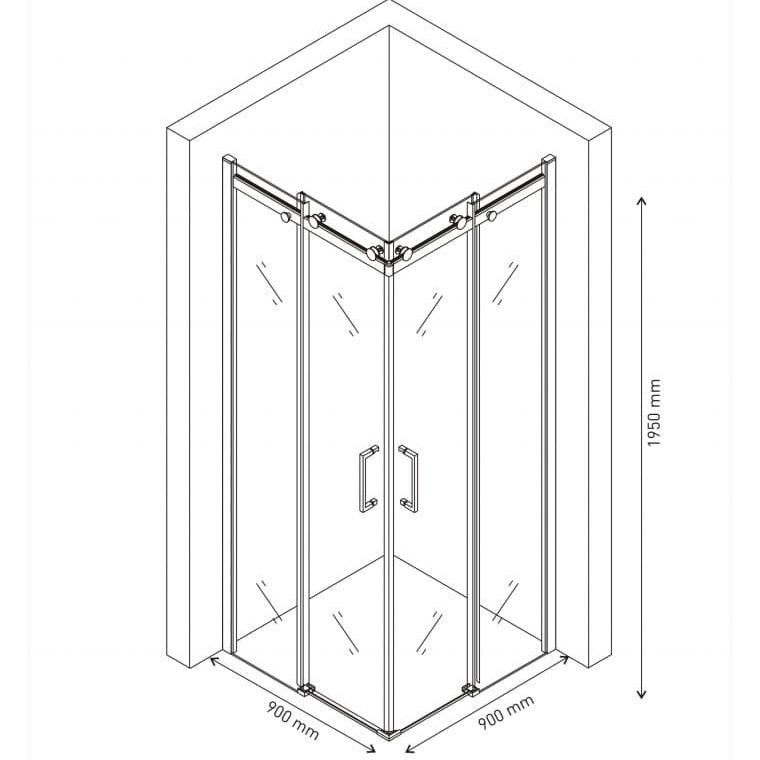Душевой уголок квадратный Berges Gelios 90x90, 061022