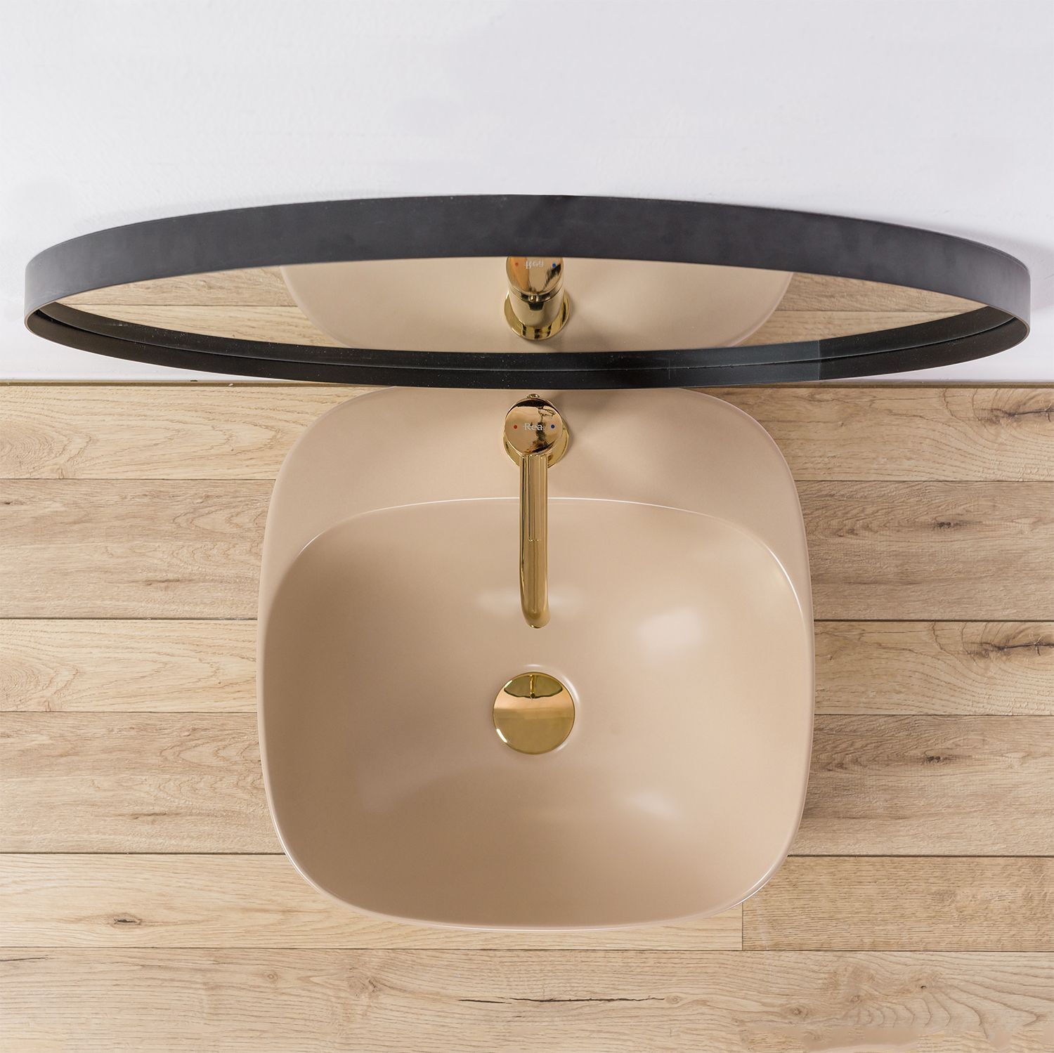 Умывальник Rea Luiza Beige Matt 42.5x42.5, REA-U9607