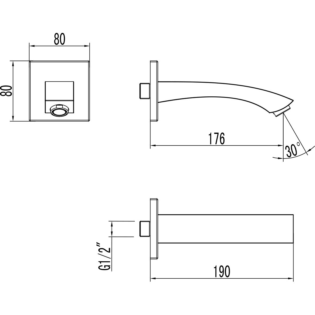 Наполнитель для ванны встраиваемый 176 мм Lemark, LM4581C