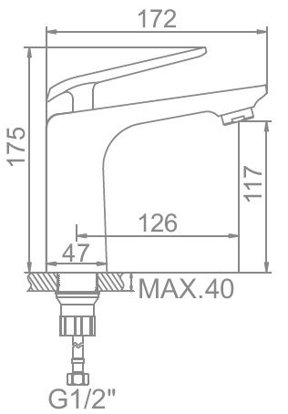 Смеситель для умывальника белый/золото Ledeme L1074WR