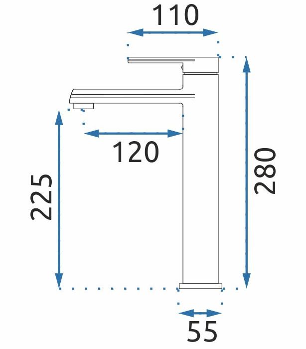 Смеситель для умывальника Rea Buzz Black Matt, REA-B6921