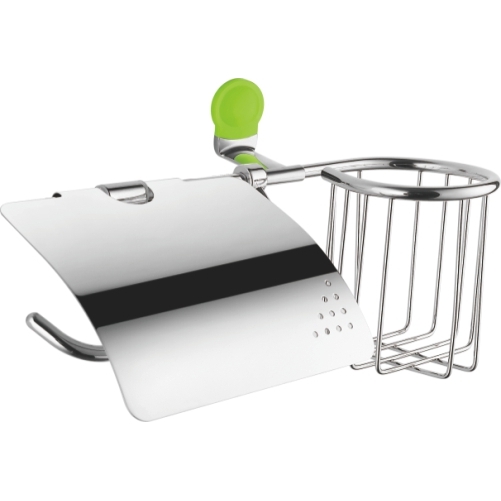 Держатель туалетной бумаги и освежителя (зеленый) Ledeme L30103P-1