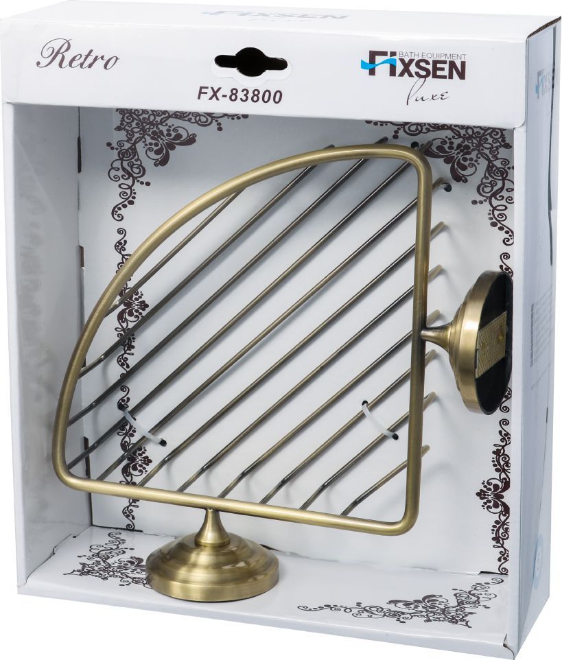 Мыльница решетка угловая Fixsen Retro, FX-83809B