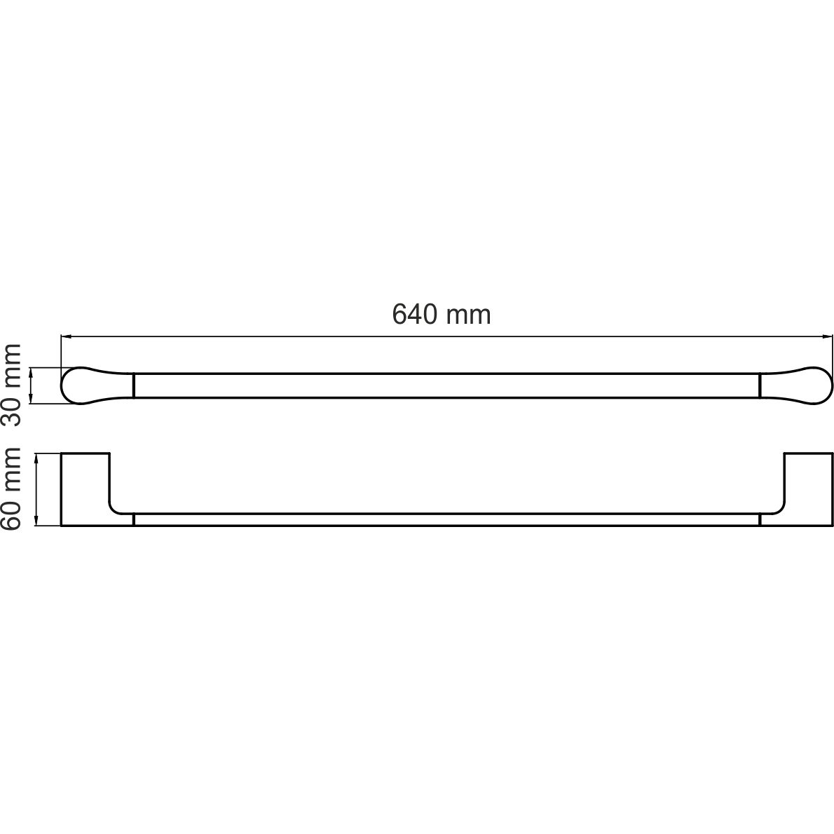 Держатель полотенец одинарный WasserKRAFT Aisch, K-5930
