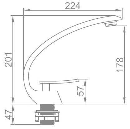 Смеситель для умывальника черный Ledeme L1055B-24