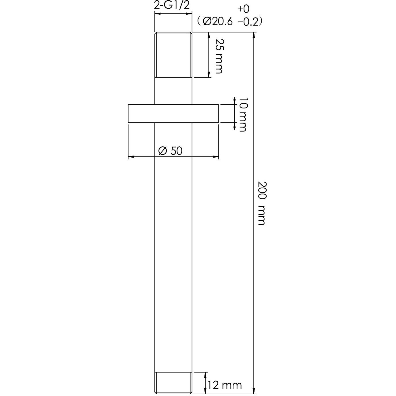 Потолочный излив для душа WasserKRAFT, A068