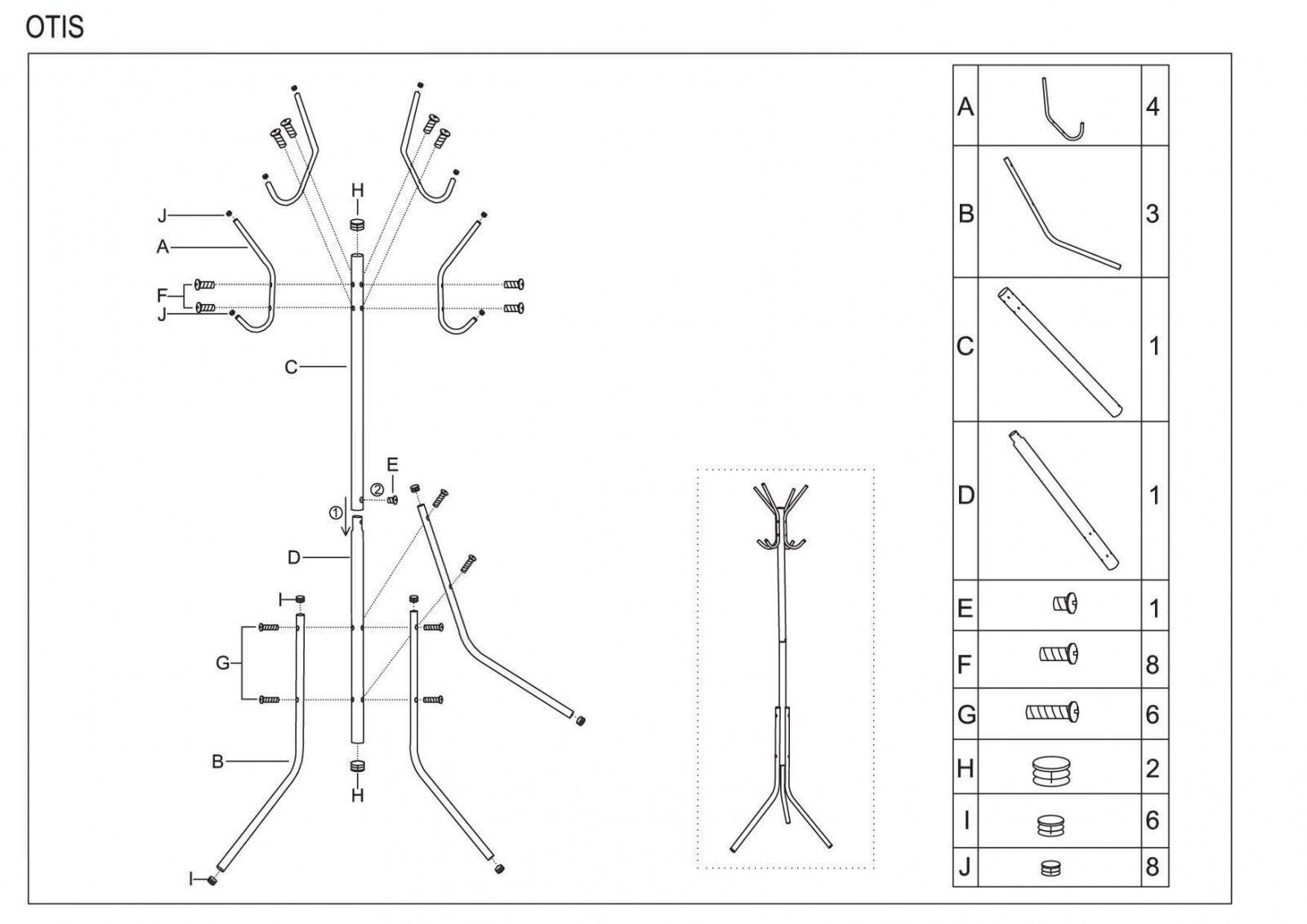 Вешалка Signal Otis черный, OTISC