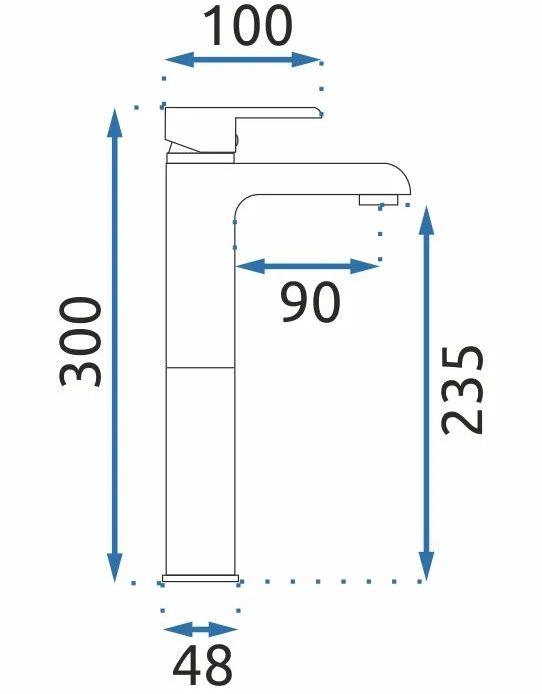 Смеситель для умывальника высокий Rea Bloom White/Chrome, REA-B9917