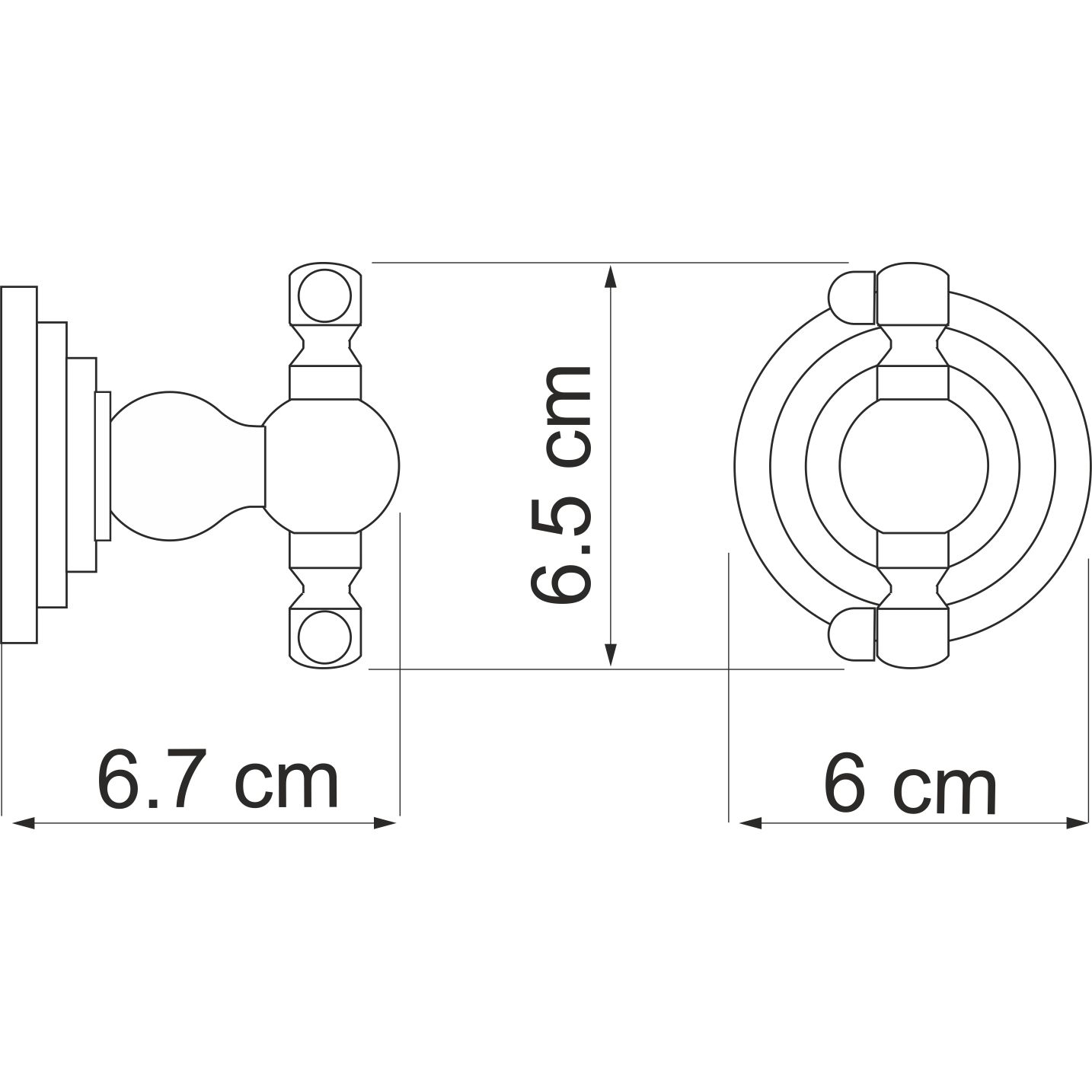 Крючок двойной WasserKRAFT Ammer, K-7023D