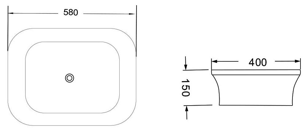 Раковина керамическая Vincea 58x40, VBS-204