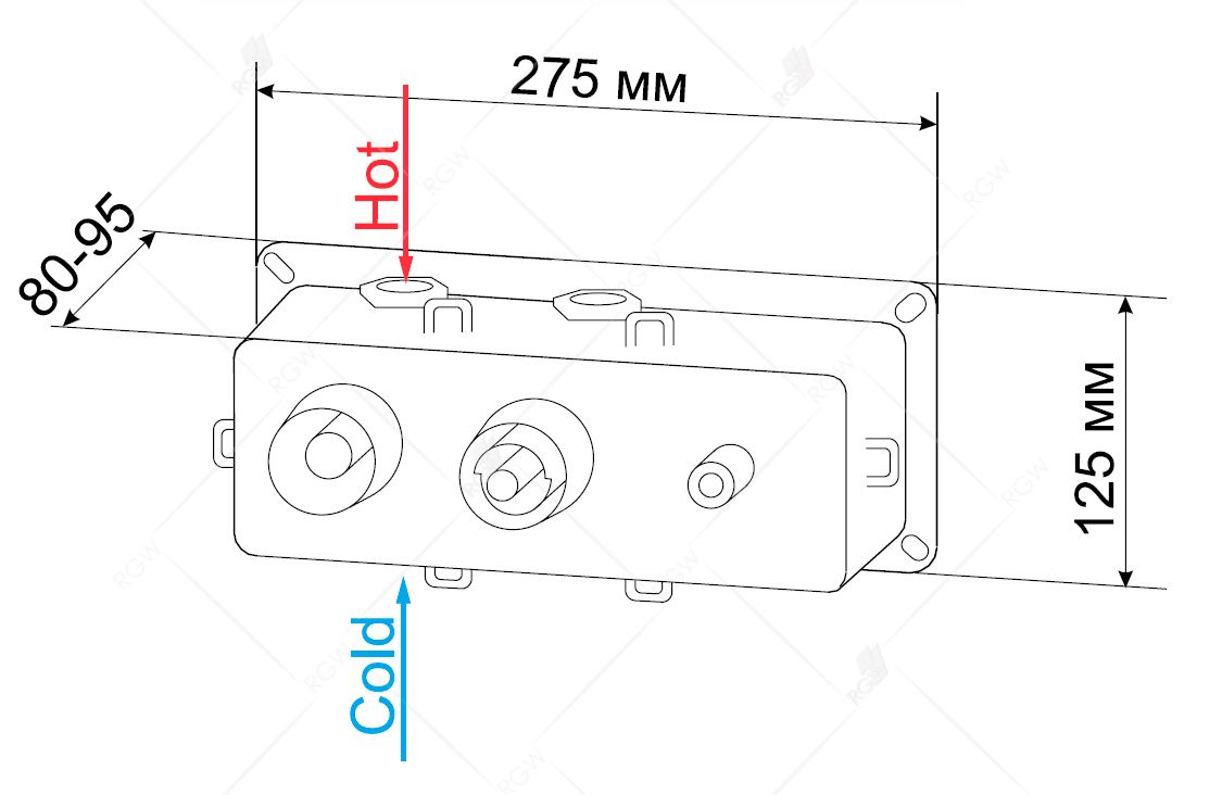 Термосмеситель встраиваемый RGW SP-44-01