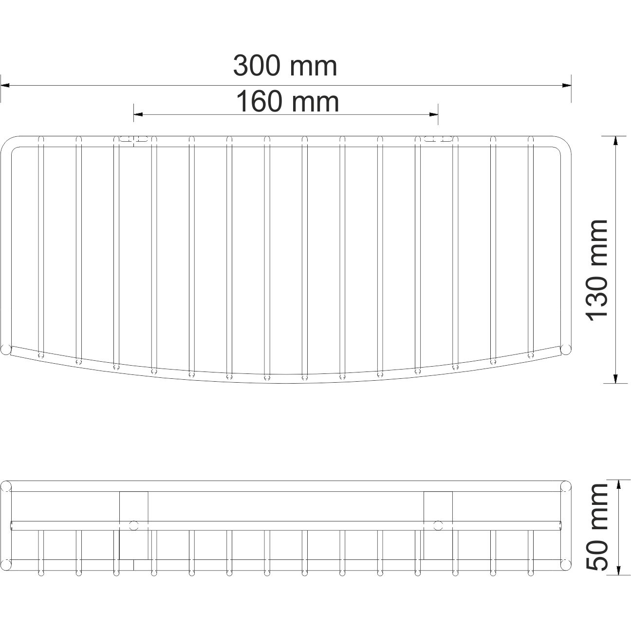 Полка металлическая прямая WasserKRAFT Isar, K-1811