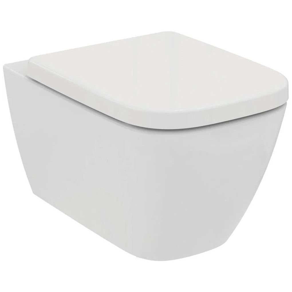 Подвесной унитаз Ideal Standard i.life B с технологией RimLS+ с сиденьем, T461401+T468301